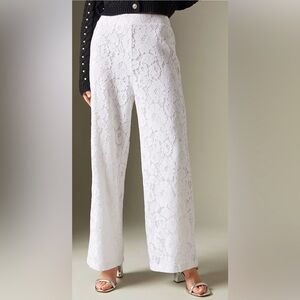 Stunning wide leg white lace pants